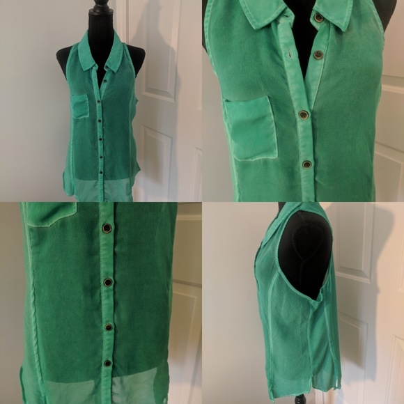 Free People We the Free sheer tank top size L - Picture 5 of 8